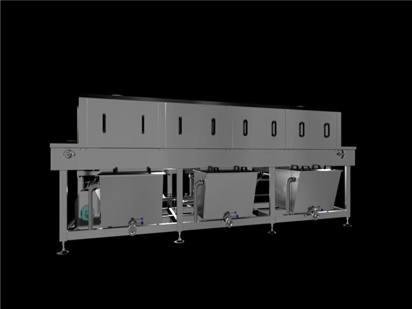周轉(zhuǎn)筐清洗機(jī)，解決細(xì)菌殘留，降低50%能耗，提升效率80%