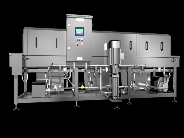 洗筐機_料盤清洗機_洗包裝袋清洗風干流水線_周轉箱筐清洗機