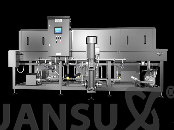 大型周轉箱清洗機，不銹鋼自動噴淋料筐清洗機，高溫殺菌清洗機